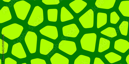 Green cells repeated backdrop. Fresh greenary seamless pattern. Vegetarian template wallpaper. Seeds vector illustration for agro, eco, organic designs and cards. voronoi endless backdrop