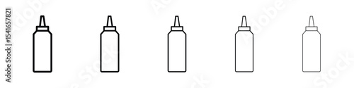 Sauce icon logo in stroke lines collection