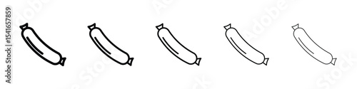Sausage icon logo in stroke lines collection