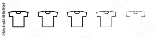 Shirt icon logo in stroke lines collection