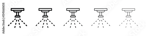 Sprinkler icon logo in stroke lines collection