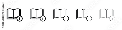 User guide icon logo in stroke lines collection