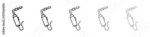 Welding icon logo in stroke lines collection