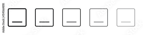 Window Minimize icon logo in stroke lines collection