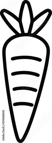 Carrot Icon Outline Vector Illustration