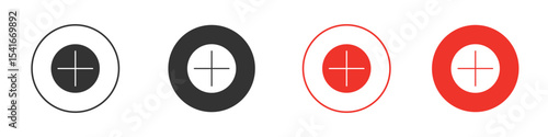 Add icon Logos. Flat Vector Icon Design Template