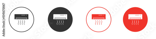 Air conditioner icon Logos. Flat Vector Icon Design Template