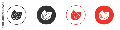 Almond icon Logos. Flat Vector Icon Design Template