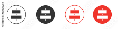 Align center icon Logos. Flat Vector Icon Design Template