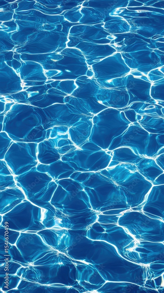 Obraz premium Ripples and Reflections on Blue Water Surface