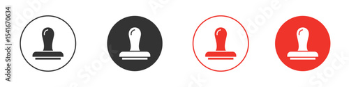 Approval stamp icon Logos. Flat Vector Icon Design Template
