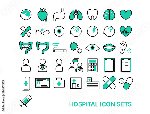 病院関連のアイコン
