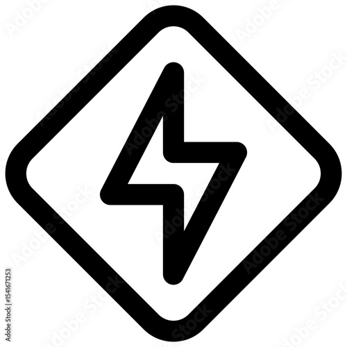 High voltage. Editable stroke vector icon.