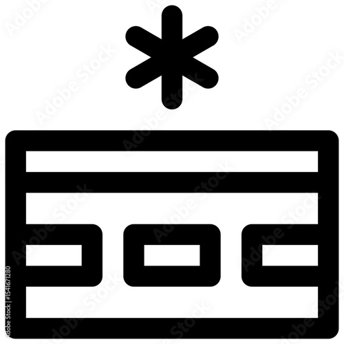 Icy roads. Editable stroke vector icon.