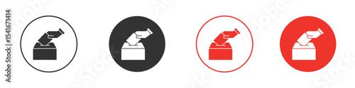 Ballot icon Logos. Flat Vector Icon Design Template
