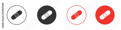 Band aid icon Logos. Flat Vector Icon Design Template