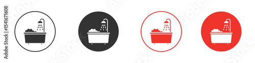 Bath icon Logos. Flat Vector Icon Design Template