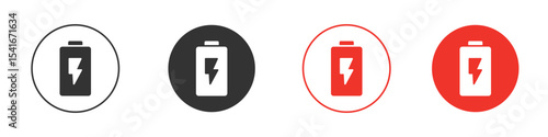 Battery icon Logos. Flat Vector Icon Design Template