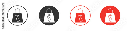 Beauty shopping icon Logos. Flat Vector Icon Design Template