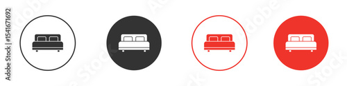 Bed icon Logos. Flat Vector Icon Design Template