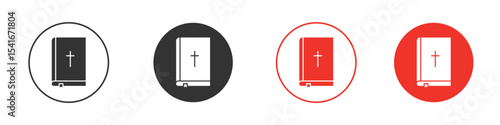 Bible icon Logos. Flat Vector Icon Design Template