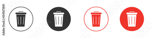 Bin icon Logos. Flat Vector Icon Design Template