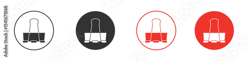 Binder clip icon Logos. Flat Vector Icon Design Template