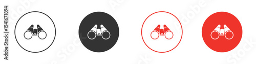 Binoculars icon Logos. Flat Vector Icon Design Template