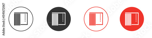 Blinds open icon Logos. Flat Vector Icon Design Template
