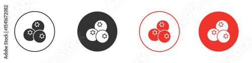 Blueberries icon Logos. Flat Vector Icon Design Template
