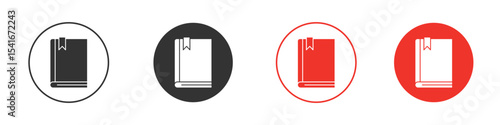 Book bookmark icon Logos. Flat Vector Icon Design Template
