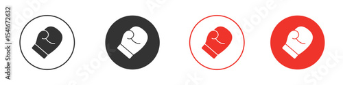 Boxing glove icon Logos. Flat Vector Icon Design Template