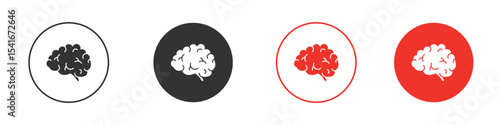 Brain icon Logos. Flat Vector Icon Design Template