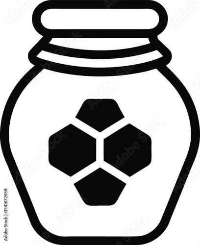 Honey Jar Icon Outline Vector Illustration