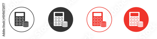 Budget icon Logos. Flat Vector Icon Design Template