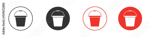 Bucket icon Logos. Flat Vector Icon Design Template