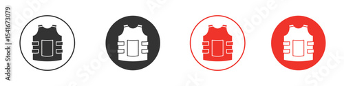 Bulletproof vest icon Logos. Flat Vector Icon Design Template