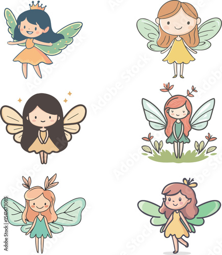 Cartoon fairy illustration material
