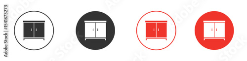 Cabinet icon Logos. Flat Vector Icon Design Template