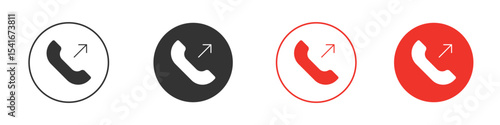 Call outgoing icon Logos. Flat Vector Icon Design Template