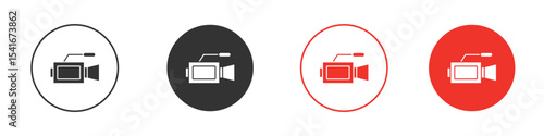 Camcorder icon Logos. Flat Vector Icon Design Template