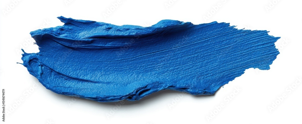 Fototapeta premium The vibrant blue paint smear showcasing artistic texture and creativity.
