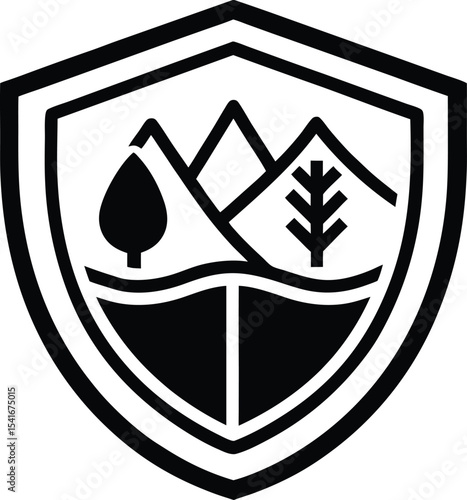 Nature Protection Icon Outline Vector Illustration
