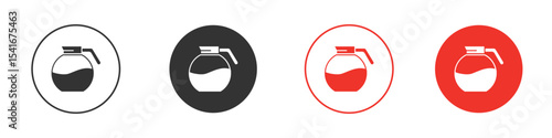 Coffee pot icon Logos. Flat Vector Icon Design Template