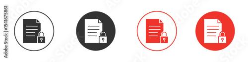 Confidential icon Logos. Flat Vector Icon Design Template