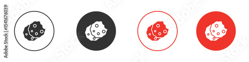 Cookie icon Logos. Flat Vector Icon Design Template