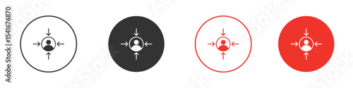 Customer centricity icon Logos. Flat Vector Icon Design Template