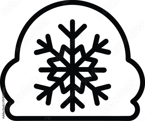 Snow Crust Icon Outline Vector Illustration