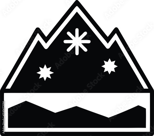 Snow Level Icon Outline Vector Illustration