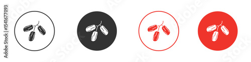 Date fruit icon Logos. Flat Vector Icon Design Template